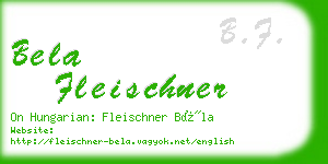 bela fleischner business card
